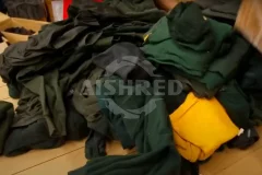 Disposing Old Uniforms with High-Speed Shredder