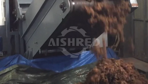 Double Shaft Shredder to Crush Dried Seaweed/Kelp