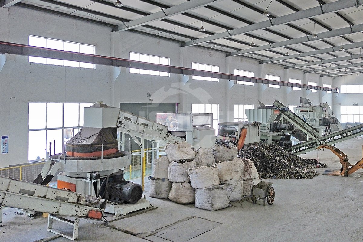 industrial solid waste processing line